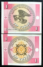 Kyrgyzstan 1 Tyiyn P1 1993 Banknote World Paper Money UNC Currency Bill Note