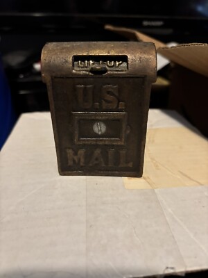 U.S. Mail USPS Cast Iron Metal Steel Mailbox Collection Savings Coin Money Bank