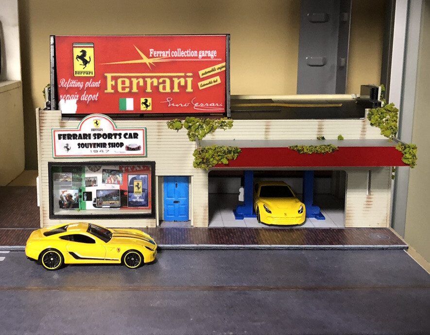 1/64 ジオラマ Ferrari FERRARI DEALERSHIP DIORAMA 1/64 SCALE BY MAGIC CITY NO