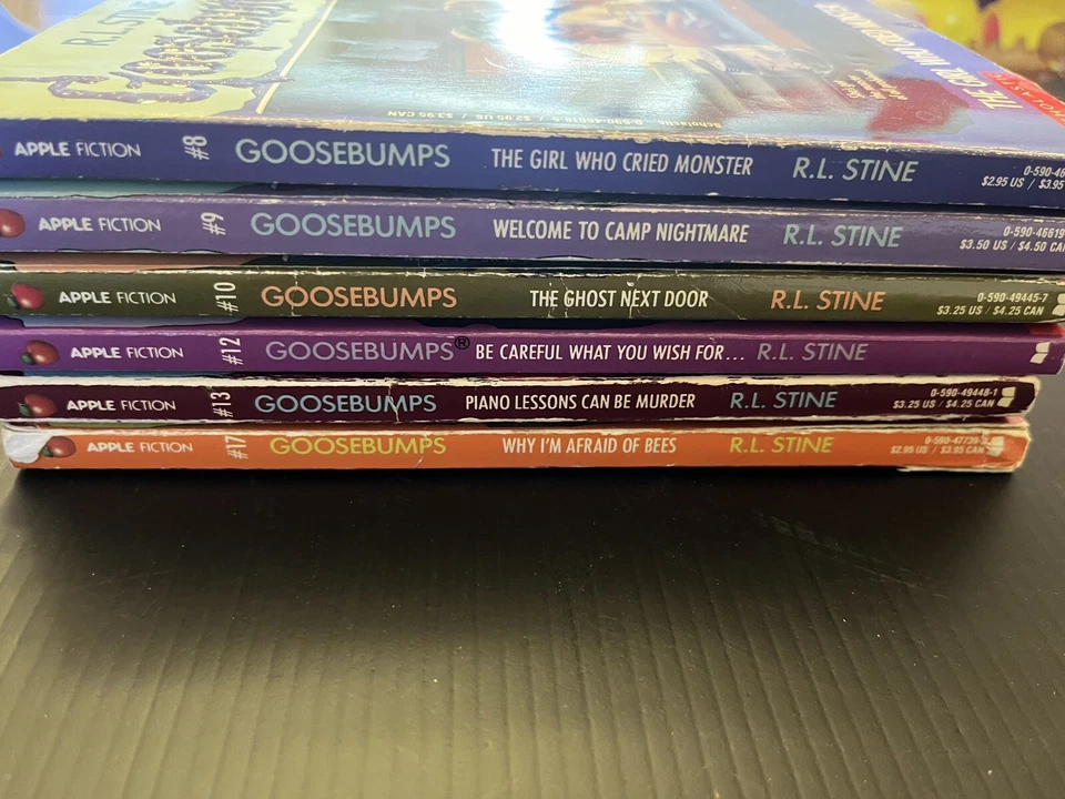 Lot 6 Vtg Goosebumps Books 1993 # 8 9 10 12 13 17 Monster Camp Ghost Piano Bees - Image 4 of 4