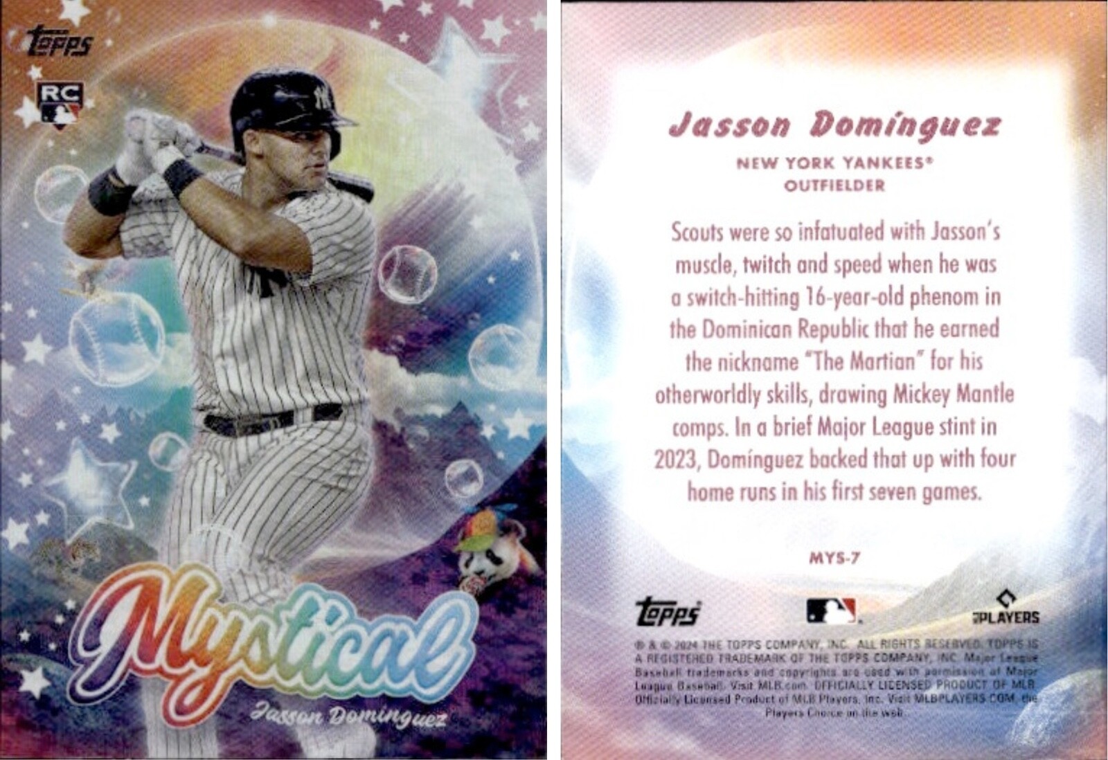 2024 Topps Update Jasson Dominguez RC Mystical New York Yankees #MYS7. ROOKIE RC