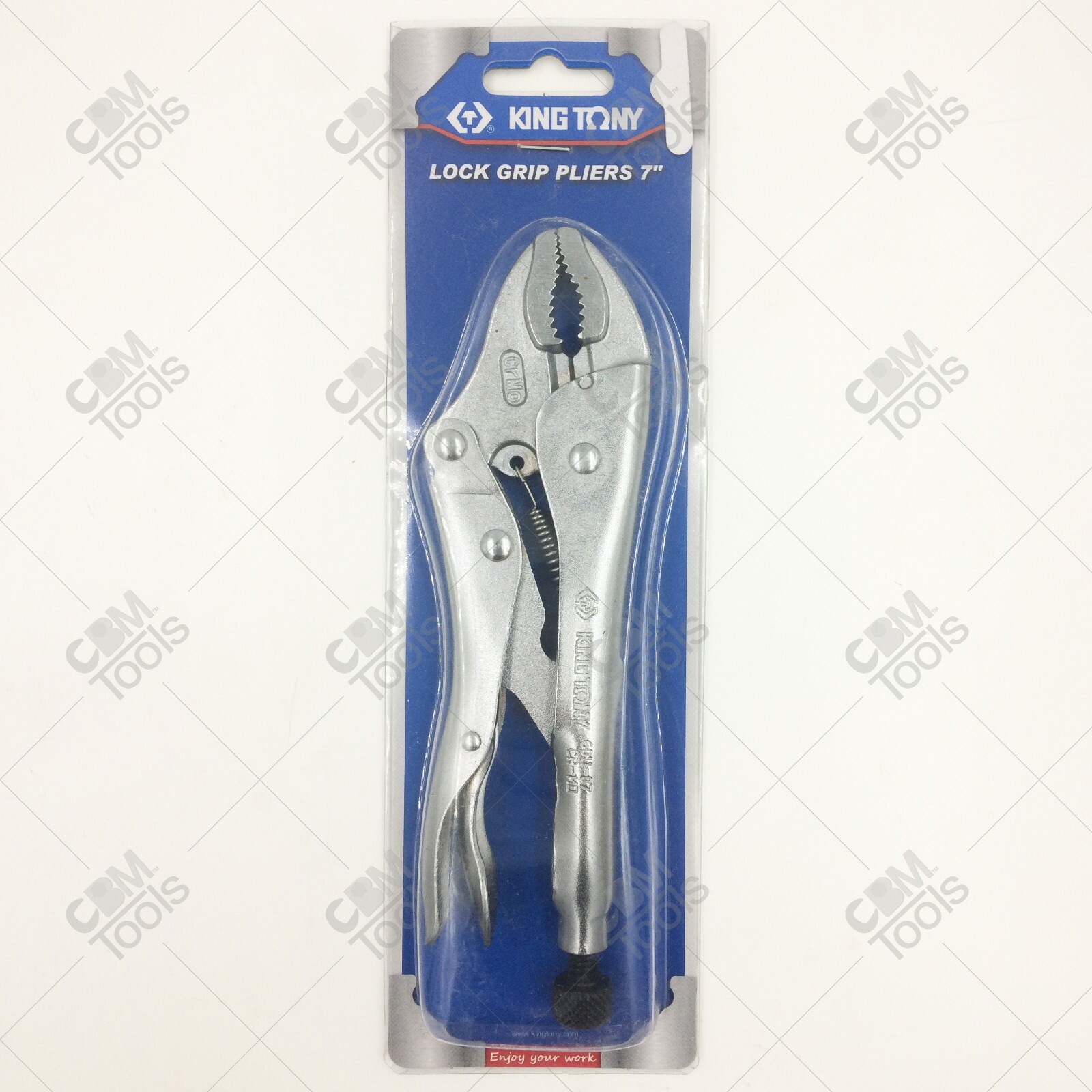 King Tony 6011-07R 7" Curved Jaw Locking Pliers