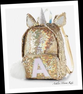 initial unicorn flip sequin mini backpack