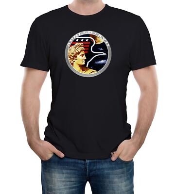 Herren NASA Apollo 17 Mission Crew Abzeichen Logo T-Shirt Space Science cool