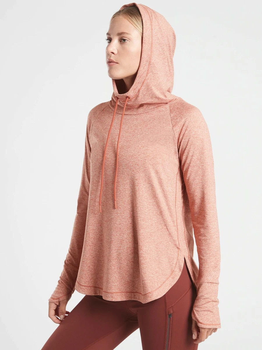 Athleta Uptempo Hoodie Sweatshirt Cameo Peach Etruscan Re SIZE M 382882 O0922H