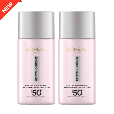 LOREAL GLYCOLIC BRIGHT SKIN ANTI-DARK SPOT DAILY UV FLUID SUNSCREEN SPF50+ 50ml.