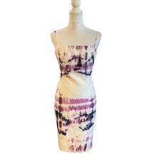 Black Halo Capri Sheath Dress 10 NWT Purple Tie Dye Bodycon Cocktail Party