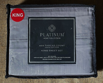 Platinum Home Collection Sheet Set King 400TC ALLOY 100% Cotton DP