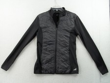 BCG Jacket Black  Gray Womens Size S Full Zip Athletic Lightweight