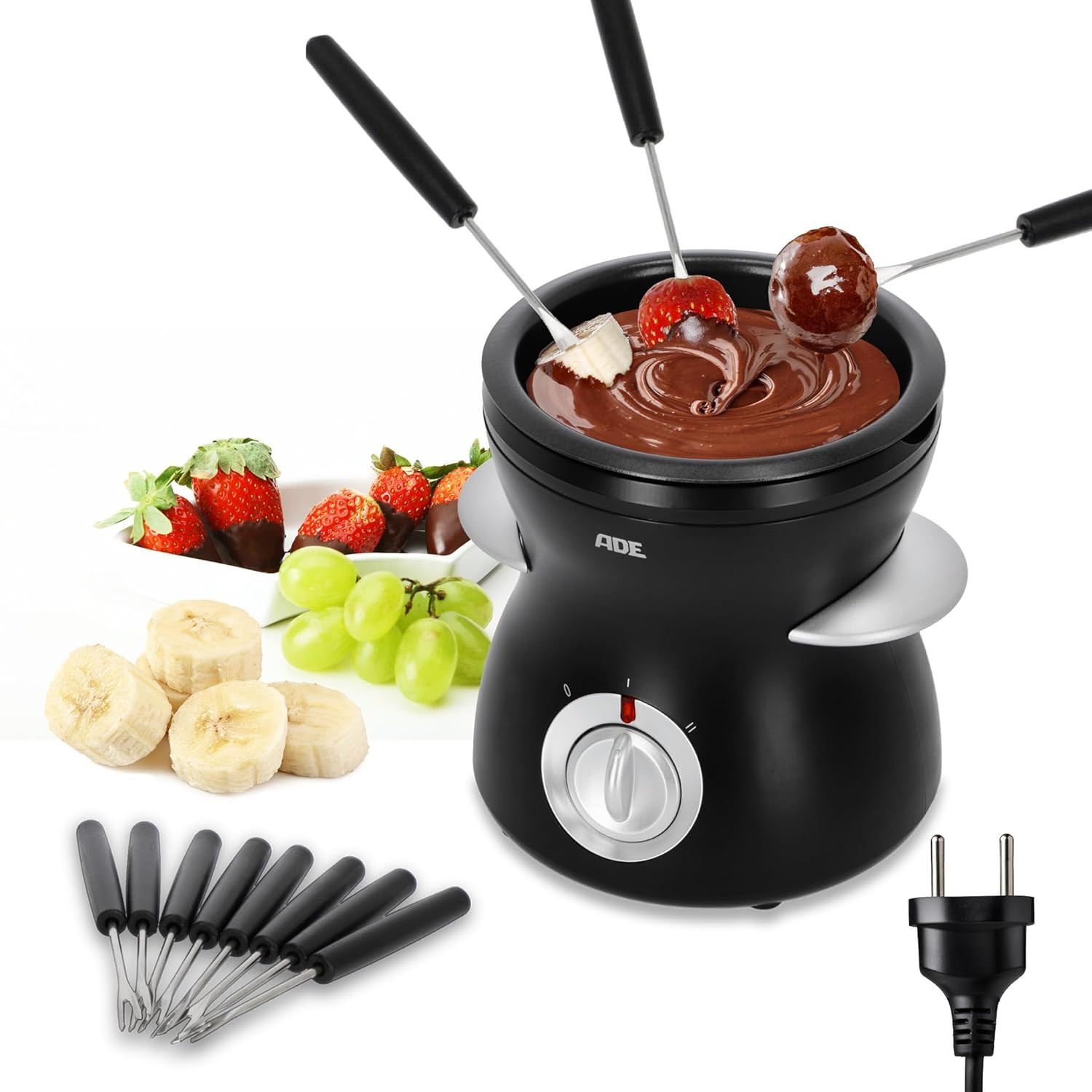 Fonduta Elettrica Professionale per Cioccolato | 2 Temperature | 8 Forchette