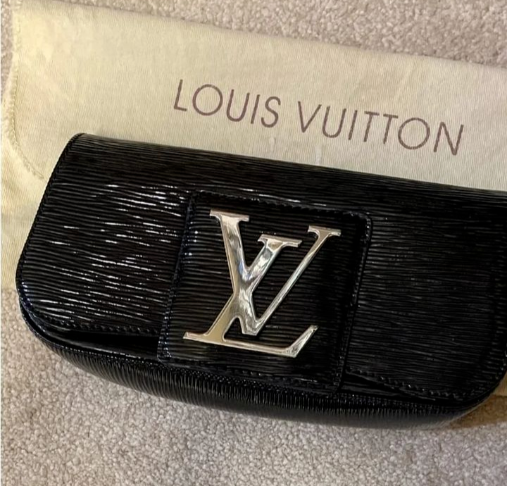 LOUIS VUITTON Black Electric Epi Leather Sobe Clutch | eBay