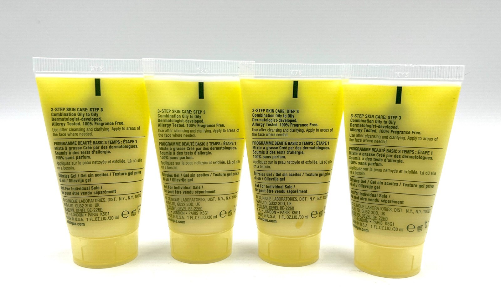 4 x Clinique Dramatically Different Moisturizing Gel Oily Skin 1oz *4=4 oz Total