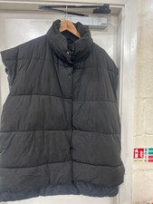 Misspap Black Womans Oversized Gillet Size 12 - Cg R14