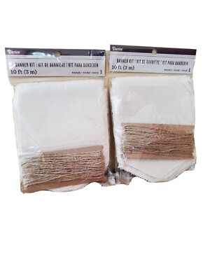 Darice Banner Kit Blank Canvas Banner 30030402 2 Kits 12 Flags per Kit 30030402