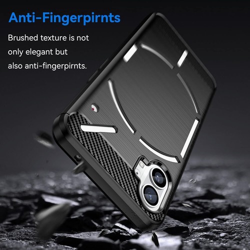 Premium Real Brushed Carbon Fiber Anti-drop Protective Case for Nothing Phone1/2 - Picture 4 of 13