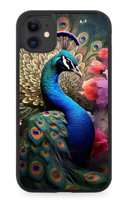 Handyhülle Pfau Foto Gummi Pfauen Foto Bild Gesicht Vogel Exotisch DD6