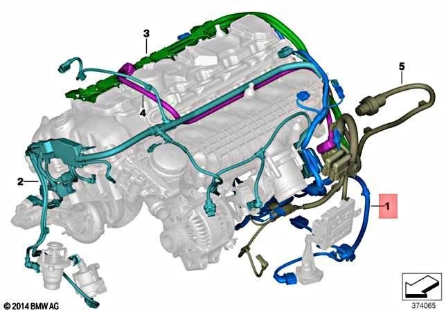 Genuine BMW M3 M4 GTS F80 Wiring Harness Motor Sensorsystem Module 