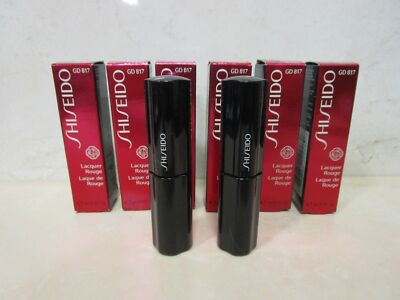 SHISEIDO LACQUER ROUGE GD 817 .2 OZ BOXED 6 PIECE LOT 