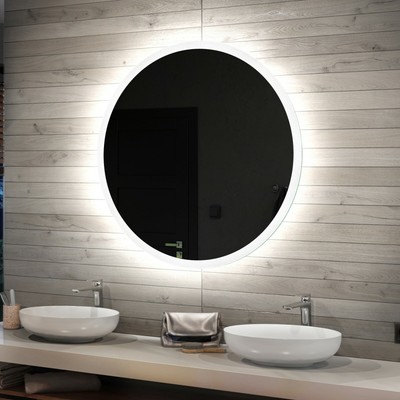 Rund Badspiegel mit LED Beleuchtung 50-100 cm Wandspiegel Spiegel