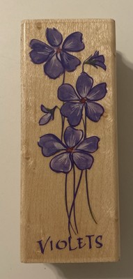 Hampton Art Rubber Stamp Violets JD2482 C