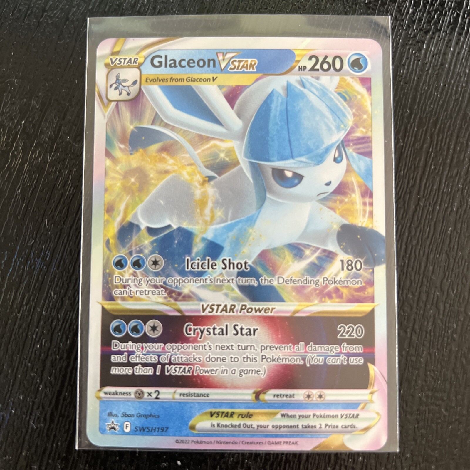 Pokémon TCG Glaceon VSTAR SWSH197 Black Star Promo Holo Rare NM/M