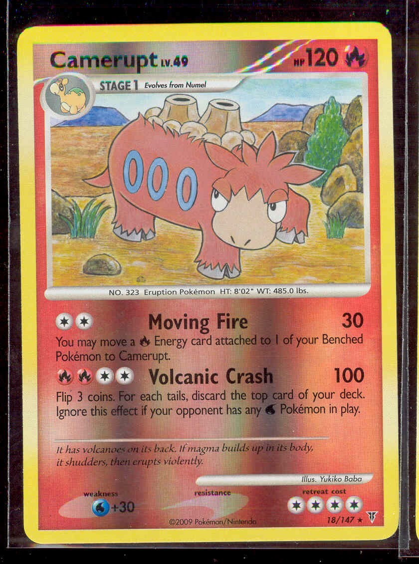 Pokemon CAMERUPT 18/147 Supreme Victors RARE Rev Holo - NEAR MINT/MINT