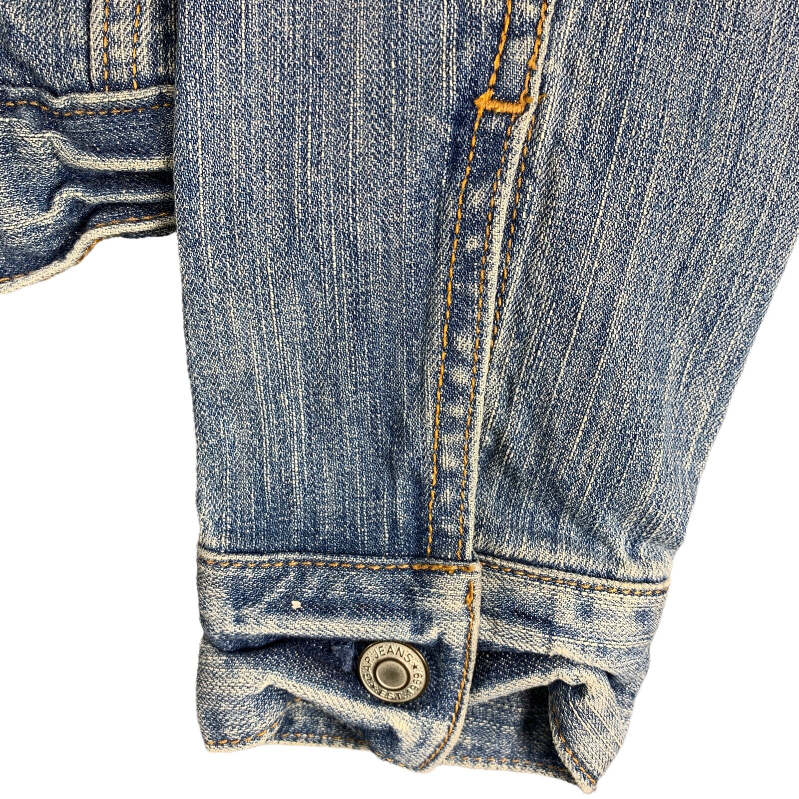 GAP 1969 Women’s Small Medium Light Wash Distressed Denim Jean Jacket