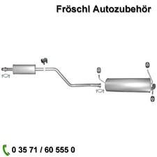 Komplette Auspuffanlage Auspuff für Citroen ZX + Anbausatz a*