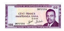 BURUNDI AFRICA 100 Francs Billet 01/07/1990 P29 NEW UNC