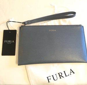 grey blue clutch bag