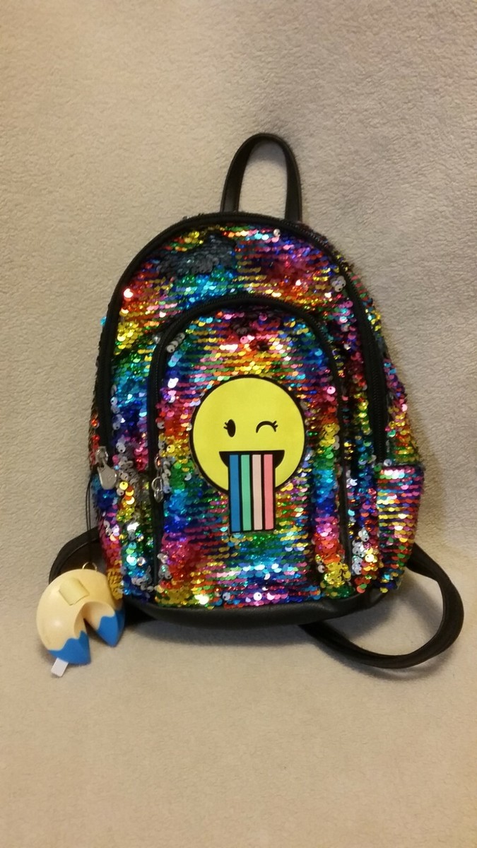 justice emoji mini backpack Buy Holo at Available in playful prints or shimmering sequin designs Sequence Justice backpack | Mercari