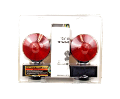 Wireless Tow Lights 12V Magnetic Tow Light Kit - Amber/Red Trailer Towing Light For RV, Dolly, Towed Vehicle Wireless Trailer Lights - Foto 4
