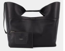 Alexander McQueen The Bow Large Black Leather Handbag Tote Shopper  Bag New