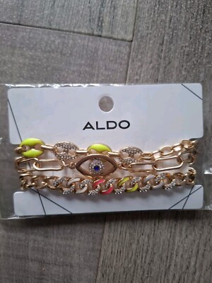 Aldo 3er Pack Kette Armbänder Neu Party Geschenk Geburtstag Urlaub 