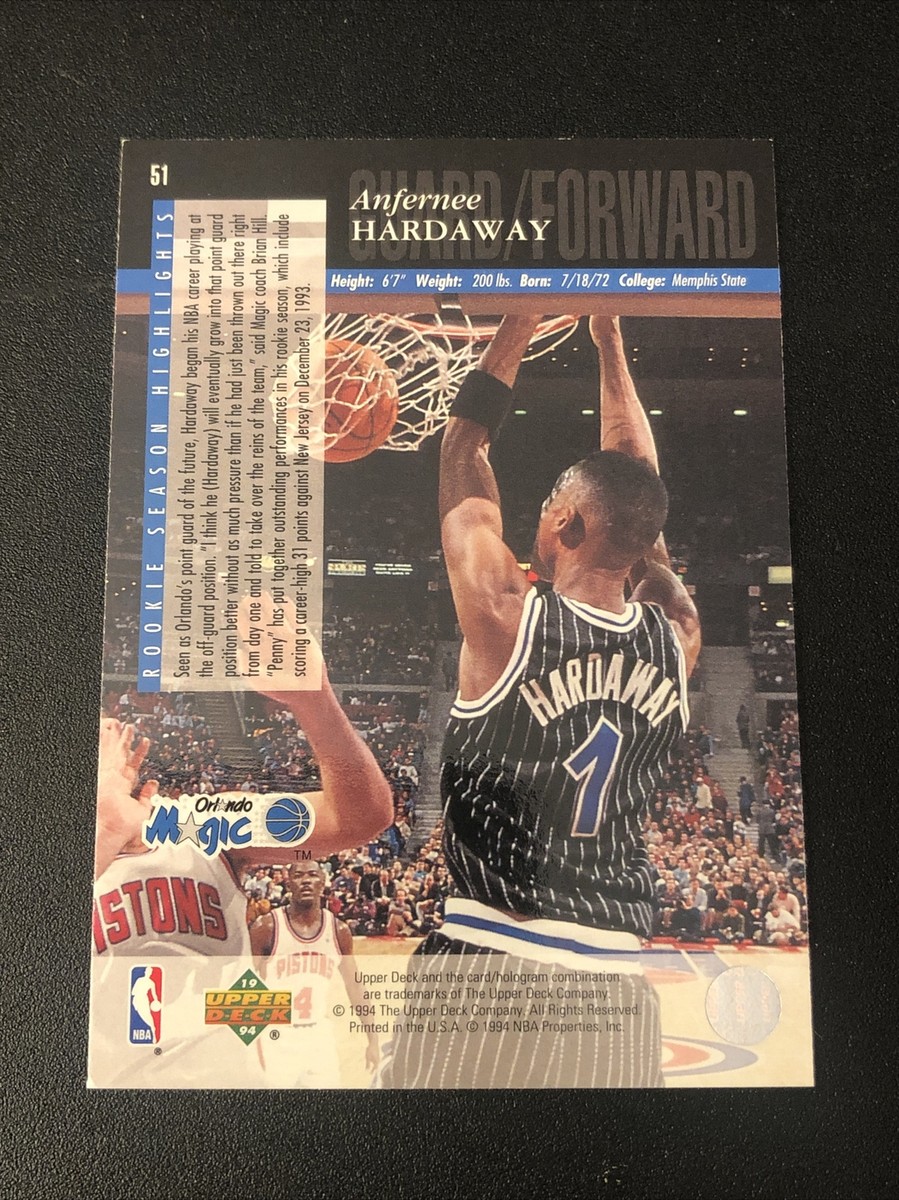 1993-94 Upper Deck SE Anfernee Hardaway Rookie #51 | eBay