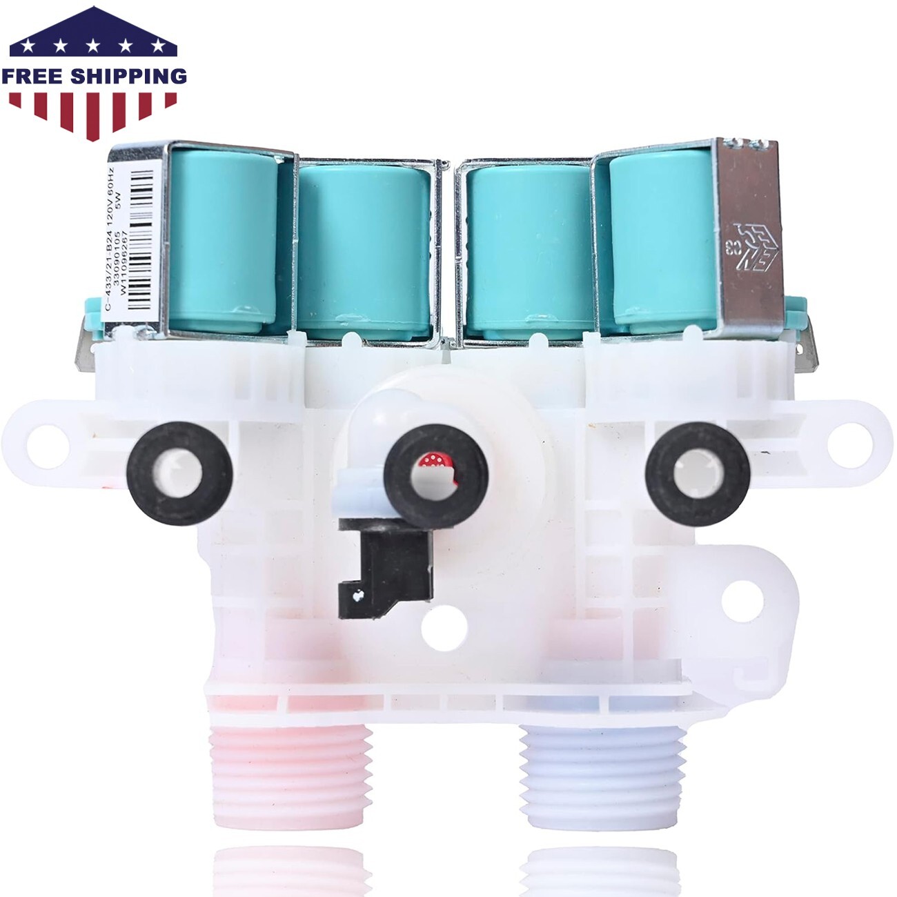 Washer Water Inlet Valve Replace For Whirlpool Cabrio WTW8500DC0 WTW5105HW0