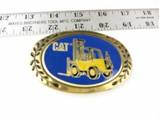 Vintage Heritage Buckles Solid Brass CAT Made in USA Construction Related Buckle