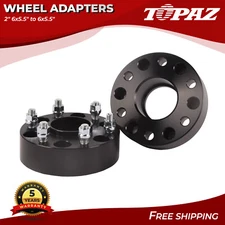 2Pcs 2" 6x5.5 Wheel Spacers Adapters Hub Centric Fits 1999-2016 Chevy Silverado