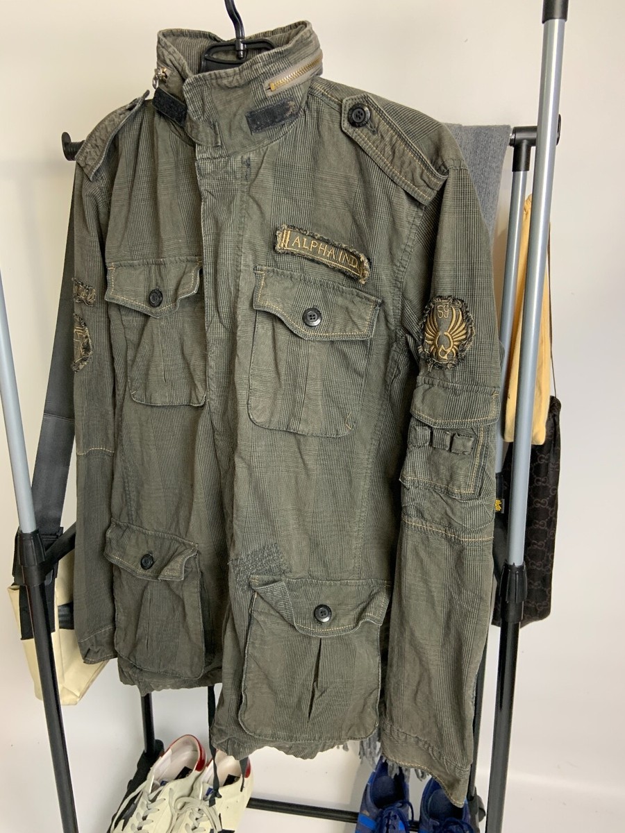 Alpha Industries military vintage hero by choice jacket Size