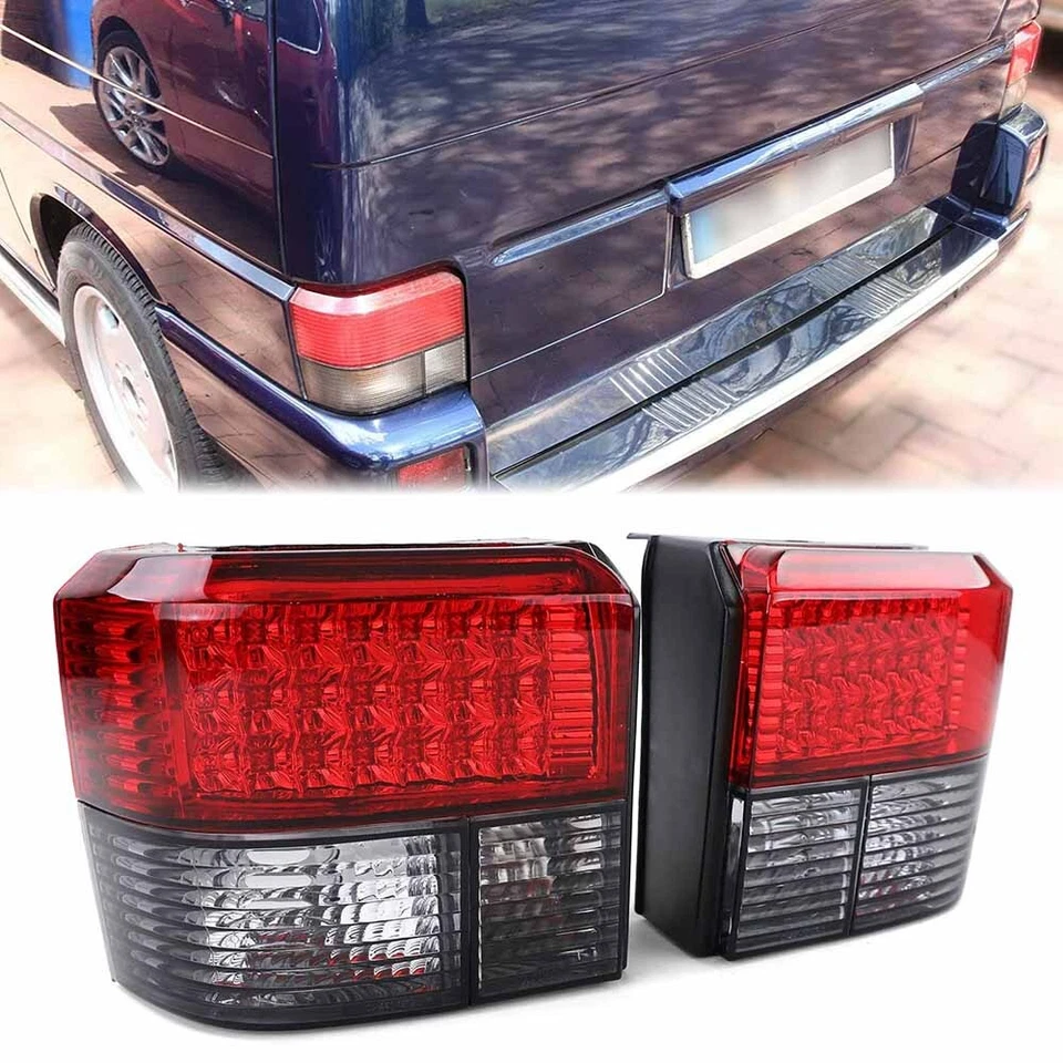 Fanali posteriori rosso nero cristallo shell per VW Transporter IV 4 autobus T4 scatola  - Immagine 2 di 4