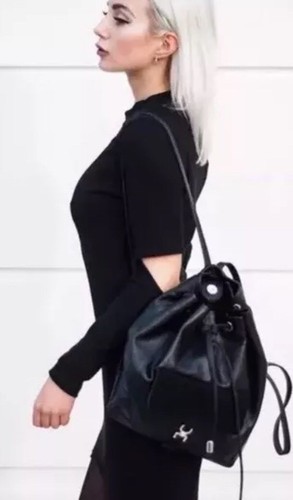 Zara Zaino Nero con dettagli in pelle scamosciata nuova con etichetta | eBay