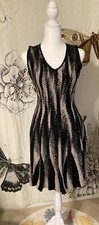 Nic + Zoe size small "falling lines" sleeveless fit n' flare women's dress