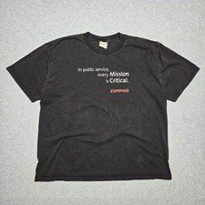 Vintage 90s Y2K Compaq Computers PC Software Microsoft Tech T Shirt Distressed