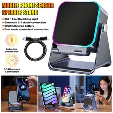 5 in1 Cell Phone Stand Holder Wireless Bluetooth Speaker Induction Audio Speaker