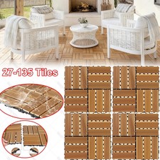 Solid Wood Interlocking Decking Tiles Top Quality Outdoor Terrace Patio Flooring