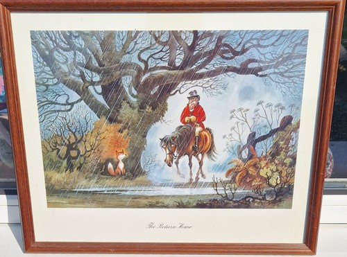 "The Return Home"  Norman Thelwell Cartoon Hunt  Framed Print Wood Frame READ