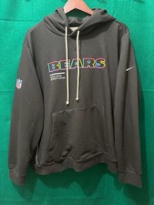 NFL Chicago Bears 2025 Crucial Catch Black Dri-Fit Hoodie Size 2XL