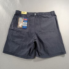 NWT Wrangler Cargo Shorts Mens Stretch Flat Front Outdoor Hiking Blue Size 40