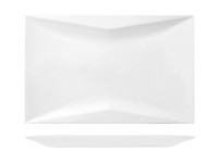 Rechteckiger Teller Aus Porzellan, 31,5X21 Cm, Weiß H&H