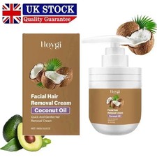 Gentle coconut oil-based facial hair removal cream, body hair remover, 100g USA
